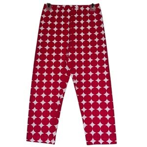 Hanna Andersson Little Girls White with Pink Polka Dot Prints Leggings 7-8Y